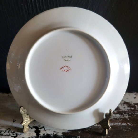 Antique Haviland Limoges "S" Monogrammed White and Gold Bread and Butter Plate - Picture 3 of 5